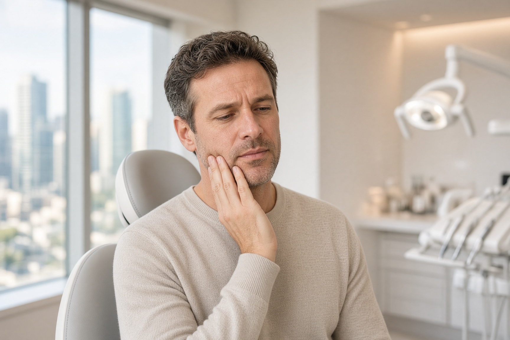Emergency Dentist in Downtown San Diego: What to Do When Dental Pain Can’t Wait Emergency dentist in San Diego examining a patient with sudden tooth pain