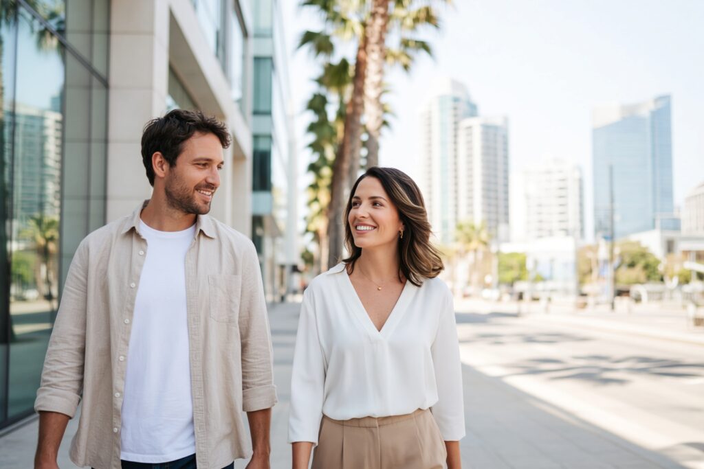 Dentist welcoming a new patient at a modern dental office in Downtown San Diego